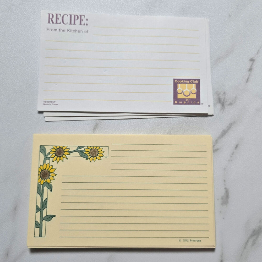 VINTAGE Primrose Recipe cards lot of 26